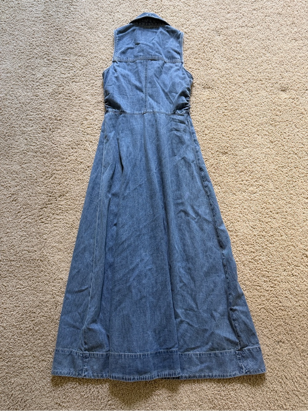 Veronica Beard Fuller Sleeveless Denim Midi Dress Size 2 - Picture 6 of 6